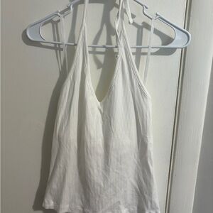 NWT old navy ribbed halter top for women in white